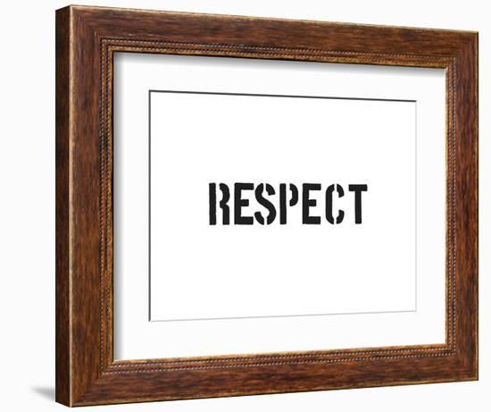 Respect-SM Design-Framed Art Print