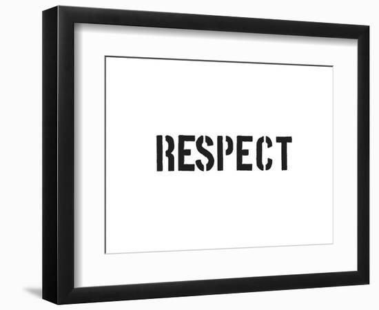 Respect-SM Design-Framed Art Print