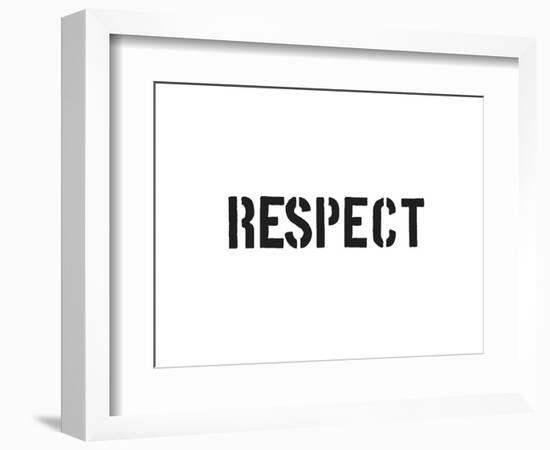 Respect-SM Design-Framed Art Print