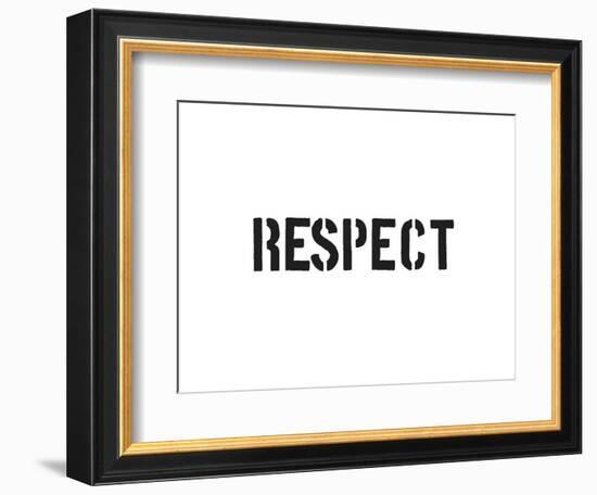 Respect-SM Design-Framed Art Print