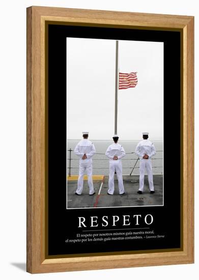 Respeto. Cita Inspiradora Y Póster Motivacional-null-Framed Premier Image Canvas