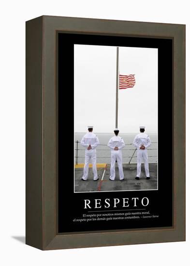 Respeto. Cita Inspiradora Y Póster Motivacional-null-Framed Premier Image Canvas