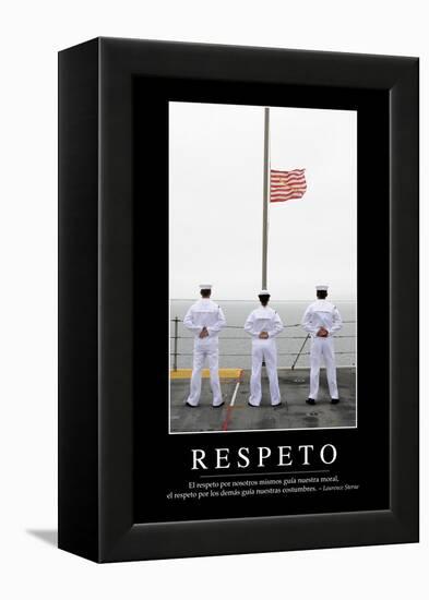 Respeto. Cita Inspiradora Y Póster Motivacional-null-Framed Premier Image Canvas