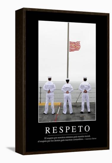 Respeto. Cita Inspiradora Y Póster Motivacional-null-Framed Premier Image Canvas