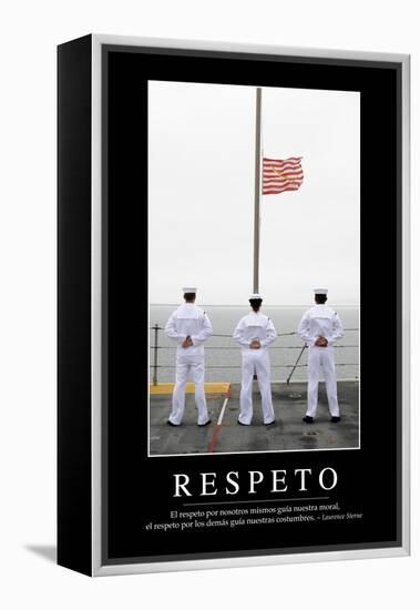 Respeto. Cita Inspiradora Y Póster Motivacional-null-Framed Premier Image Canvas