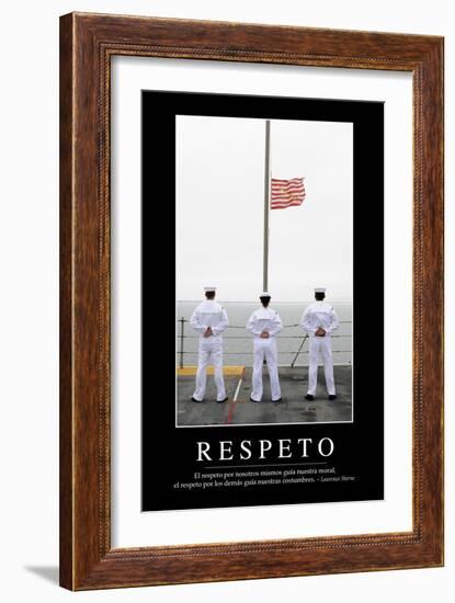 Respeto. Cita Inspiradora Y Póster Motivacional-null-Framed Photographic Print