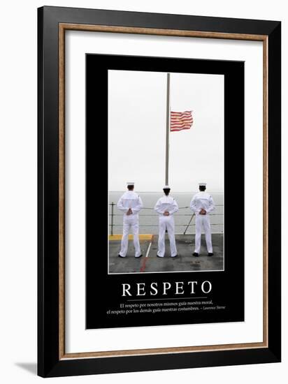 Respeto. Cita Inspiradora Y Póster Motivacional-null-Framed Photographic Print