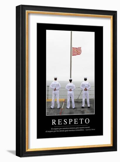 Respeto. Cita Inspiradora Y Póster Motivacional-null-Framed Photographic Print