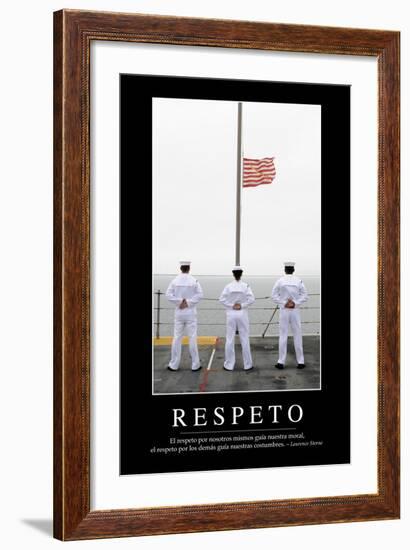 Respeto. Cita Inspiradora Y Póster Motivacional-null-Framed Photographic Print