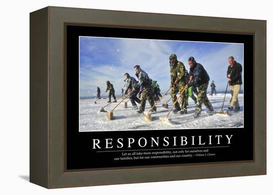 Responsibility: Inspirational Quote and Motivational Poster-null-Framed Premier Image Canvas