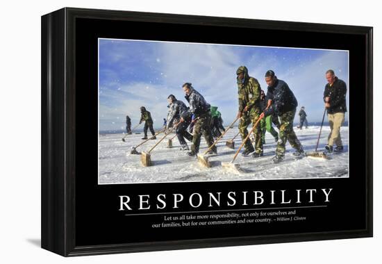 Responsibility: Inspirational Quote and Motivational Poster-null-Framed Premier Image Canvas