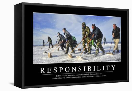 Responsibility: Inspirational Quote and Motivational Poster-null-Framed Premier Image Canvas