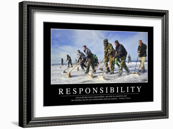 Responsibility: Inspirational Quote and Motivational Poster-null-Framed Photographic Print