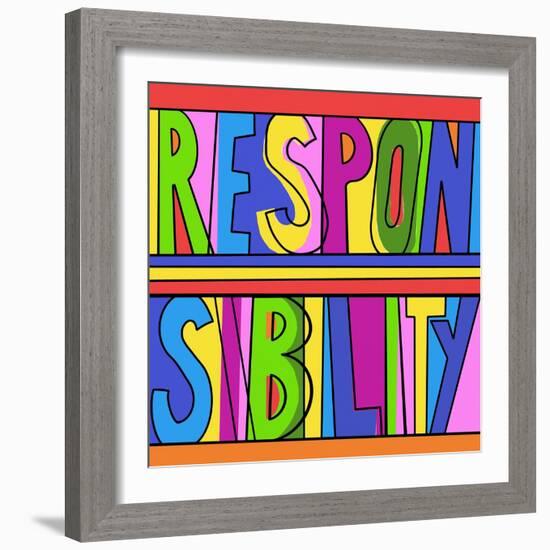 Responsibility-Howie Green-Framed Art Print