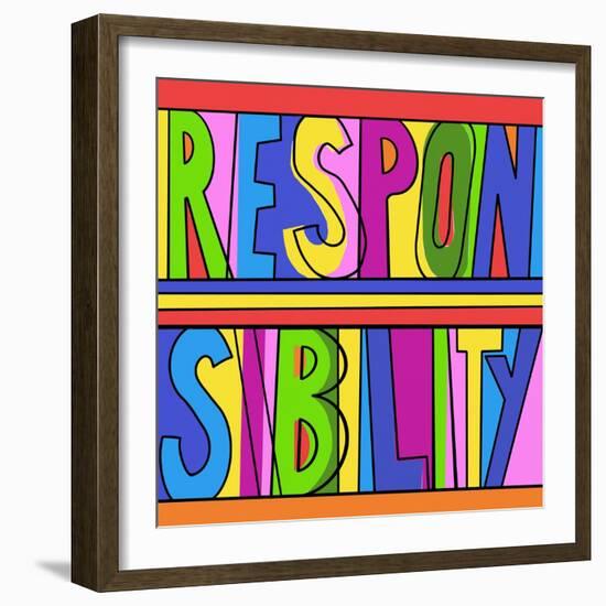 Responsibility-Howie Green-Framed Art Print