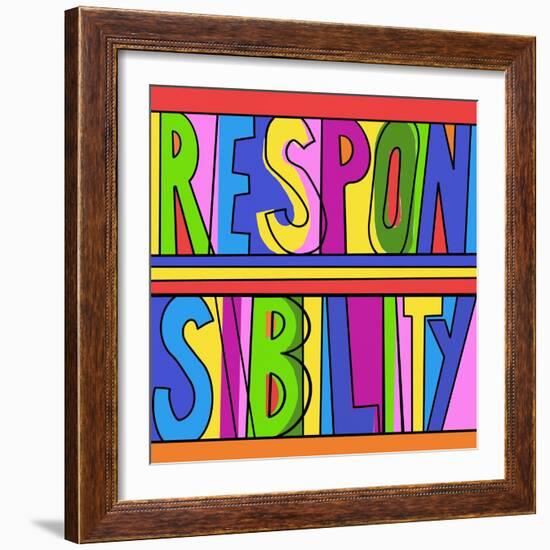 Responsibility-Howie Green-Framed Art Print