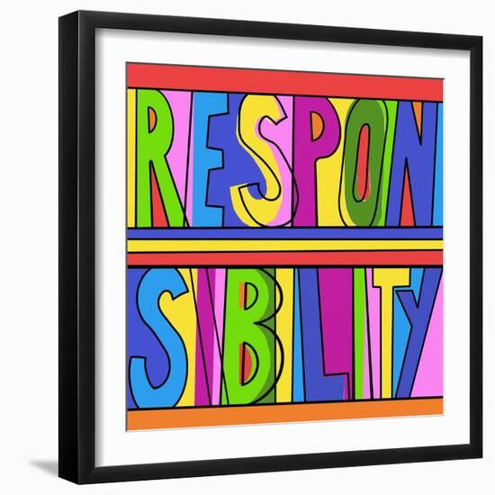 Responsibility-Howie Green-Framed Art Print