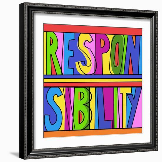 Responsibility-Howie Green-Framed Art Print