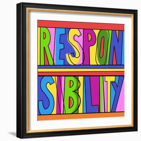 Responsibility-Howie Green-Framed Art Print