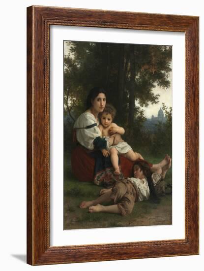 Rest, 1879 (Oil on Fabric)-William-Adolphe Bouguereau-Framed Giclee Print