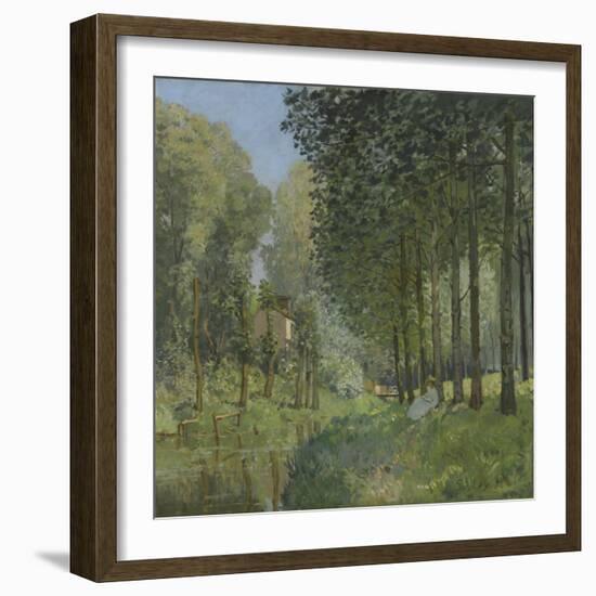 Rest Along the Stream, Edge of the Wood, Ca 1878-Alfred Sisley-Framed Giclee Print