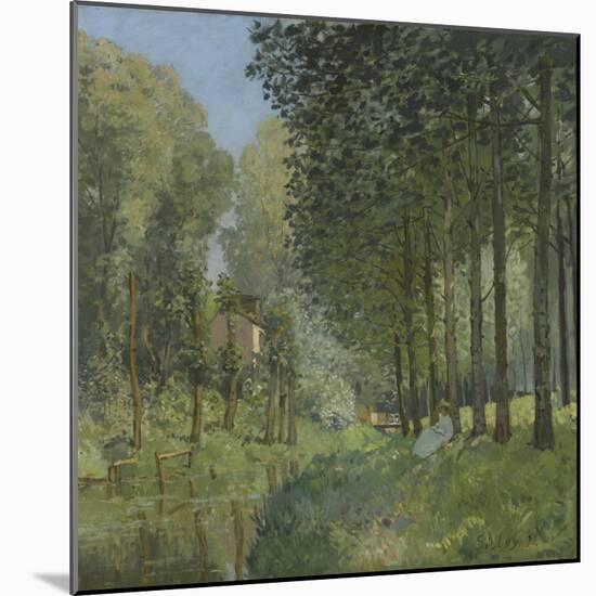 Rest Along the Stream, Edge of the Wood, Ca 1878-Alfred Sisley-Mounted Giclee Print