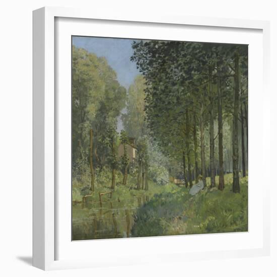 Rest Along the Stream, Edge of the Wood, Ca 1878-Alfred Sisley-Framed Premium Giclee Print