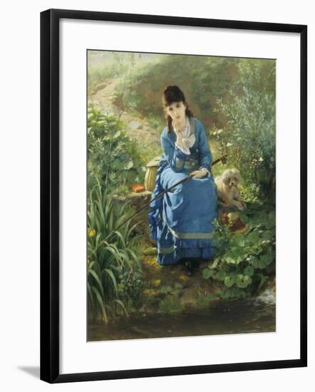 Rest by the Pool-Friedrich Peter Hiddeman-Framed Giclee Print