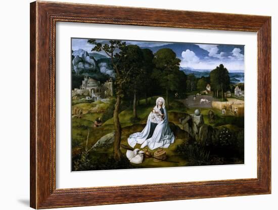 Rest on the Flight into Egypt, 1518-1520-Joachim Patenir-Framed Giclee Print