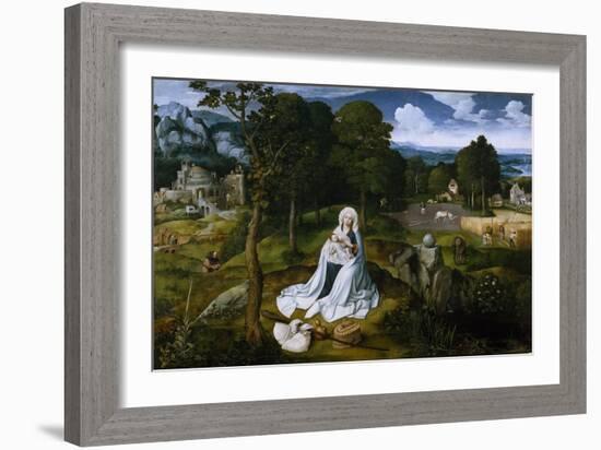 Rest on the Flight into Egypt, 1518-1520-Joachim Patinir-Framed Giclee Print