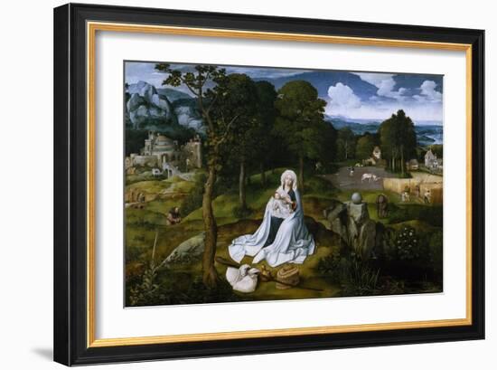 Rest on the Flight into Egypt, 1518-1520-Joachim Patinir-Framed Giclee Print