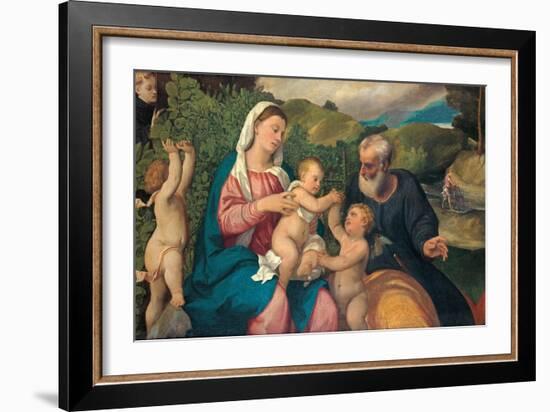 Rest on the Flight into Egypt, 1520s-Bonifacio Veronese-Framed Giclee Print