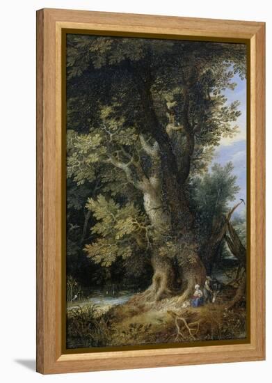 Rest on the Flight into Egypt, 1600-99-Jan the Younger Brueghel-Framed Premier Image Canvas