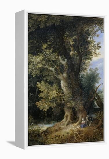 Rest on the Flight into Egypt, 1600-99-Jan the Younger Brueghel-Framed Premier Image Canvas