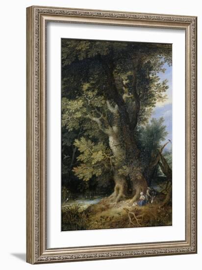 Rest on the Flight into Egypt, 1600-99-Jan the Younger Brueghel-Framed Giclee Print