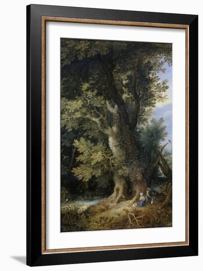 Rest on the Flight into Egypt, 1600-99-Jan the Younger Brueghel-Framed Giclee Print