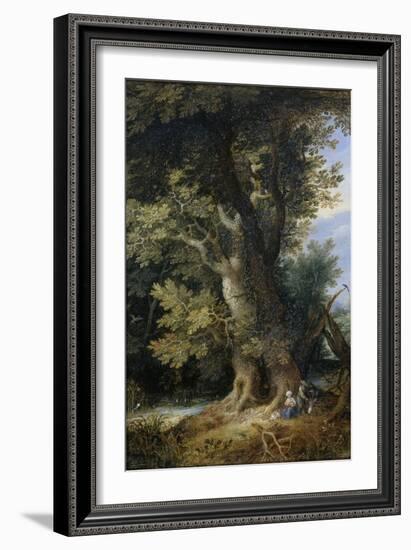 Rest on the Flight into Egypt, 1600-99-Jan the Younger Brueghel-Framed Giclee Print