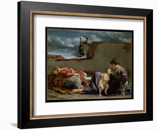 Rest on the Flight into Egypt, 1615-1621 (Oil on Canvas)-Orazio Gentileschi-Framed Giclee Print