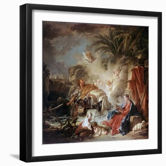 Rest on the Flight into Egypt, 1757-François Boucher-Framed Giclee Print