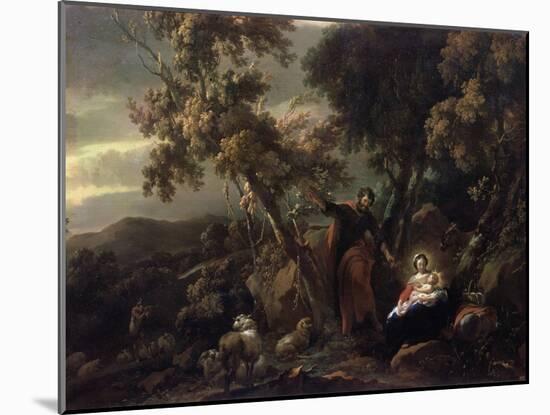 Rest on the Flight into Egypt, 17th Century-Nicolaes Berchem-Mounted Giclee Print