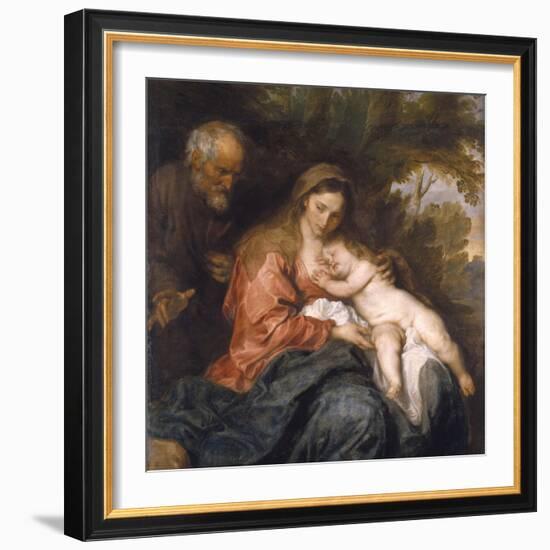 Rest on the Flight into Egypt by Anthony van Dyck-null-Framed Photographic Print