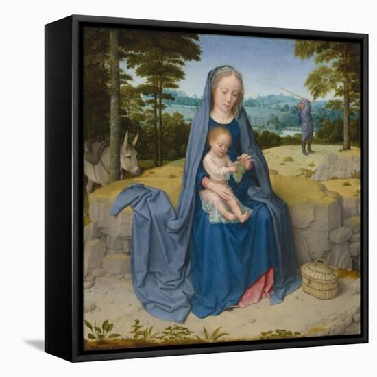 Rest on the Flight into Egypt, c.1510 (oil on panel)-Gerard David-Framed Premier Image Canvas