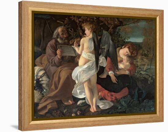 Rest on the Flight into Egypt, C.1603 (Oil on Canvas)-Michelangelo Merisi da Caravaggio-Framed Premier Image Canvas