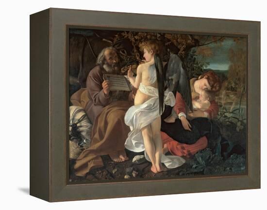 Rest on the Flight into Egypt, C.1603 (Oil on Canvas)-Michelangelo Merisi da Caravaggio-Framed Premier Image Canvas