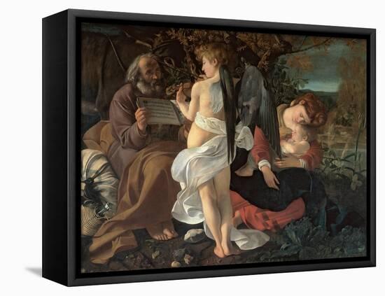 Rest on the Flight into Egypt, C.1603 (Oil on Canvas)-Michelangelo Merisi da Caravaggio-Framed Premier Image Canvas