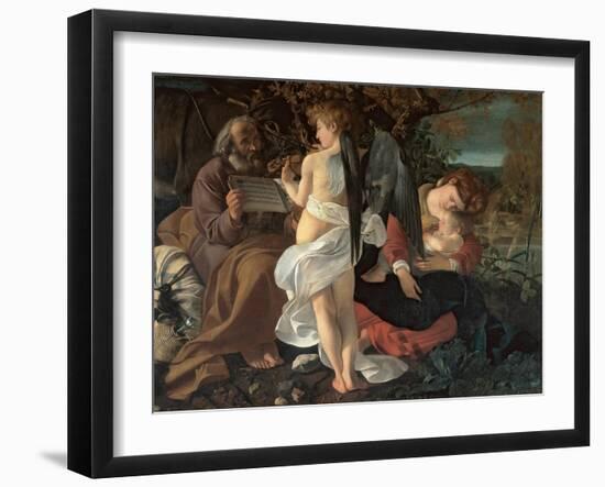 Rest on the Flight into Egypt, C.1603 (Oil on Canvas)-Michelangelo Merisi da Caravaggio-Framed Giclee Print