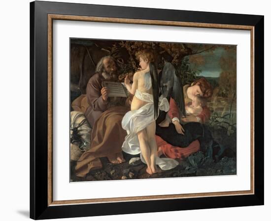 Rest on the Flight into Egypt, C.1603 (Oil on Canvas)-Michelangelo Merisi da Caravaggio-Framed Giclee Print