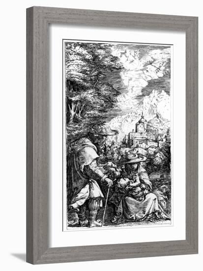 Rest on the Flight into Egypt, C1515-1519-Albrecht Altdorfer-Framed Giclee Print