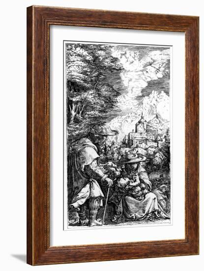 Rest on the Flight into Egypt, C1515-1519-Albrecht Altdorfer-Framed Giclee Print