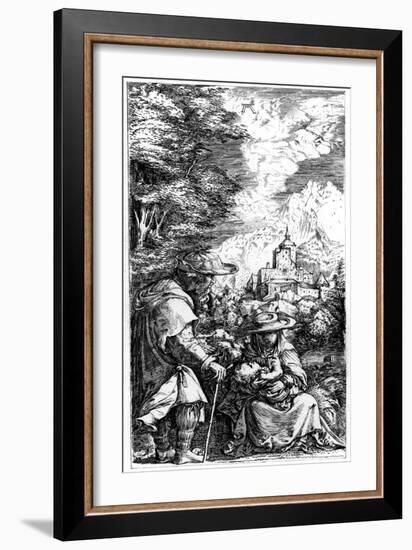 Rest on the Flight into Egypt, C1515-1519-Albrecht Altdorfer-Framed Giclee Print